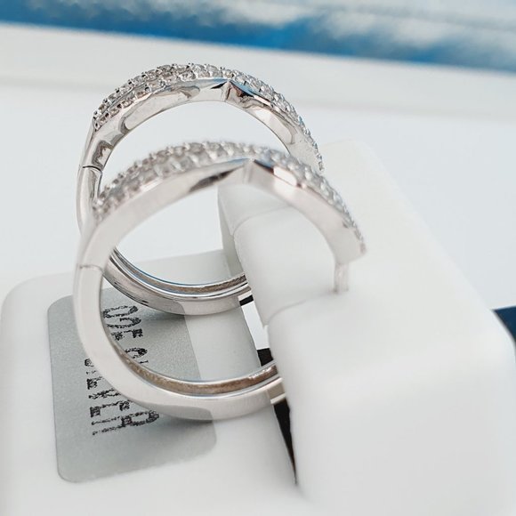 "925 Sterling Silver Cubic Zirconia Earrings, UU1P6A6143 - Picture 8 of 11